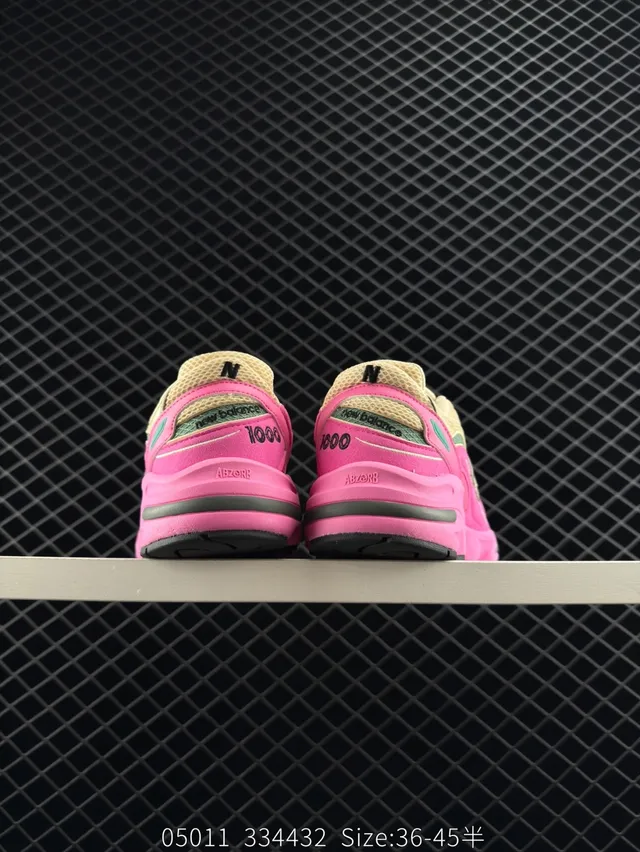 New Balance 1000 Pink Beige Green Chunky Sneakers 3