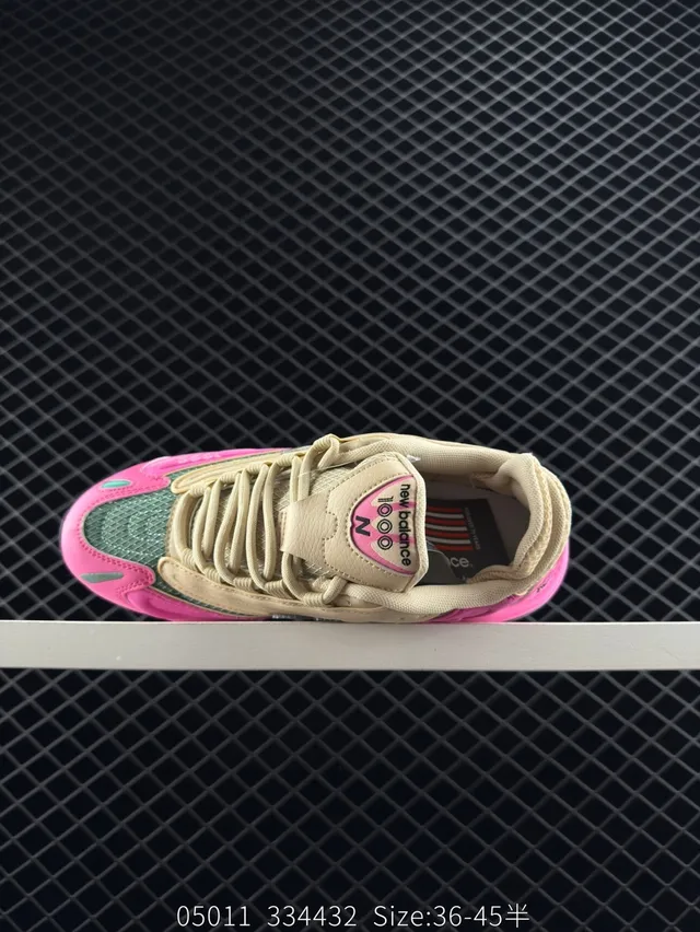 New Balance 1000 Pink Beige Green Chunky Sneakers 4