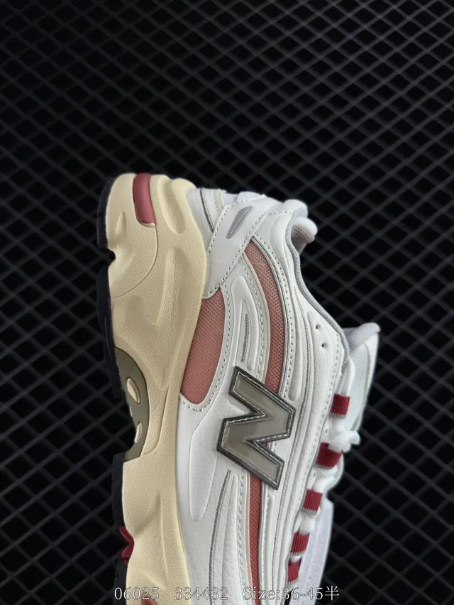 New Balance 1005 White Beige Pink Chunky Sneakers 4
