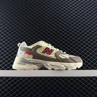 New Balance 530 Beige Marron Sneakers Chunky en Mesh Stratifié