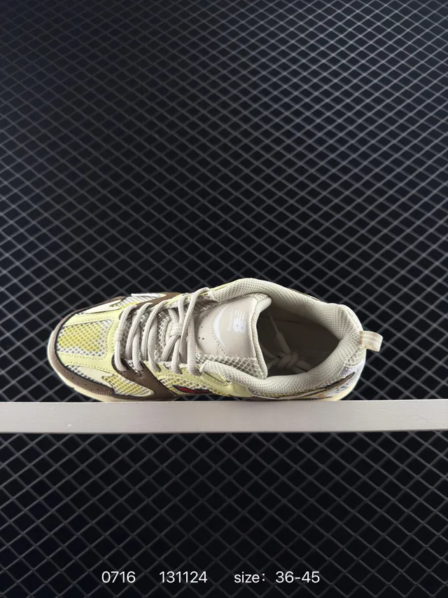 New Balance 530 Bege Marrom Tênis Chunky de Malha Layered 4