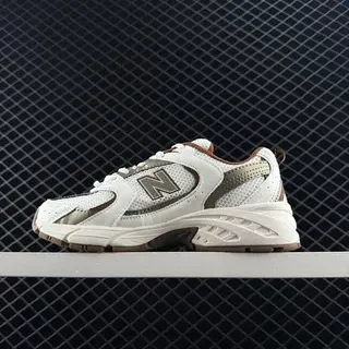 New Balance 530 সাদা বাদামী লেয়ার মেশ চাঙ্কি স্নিকার