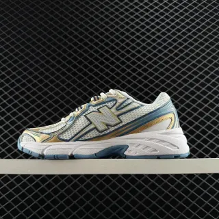 New Balance 740 সাদা নীল সোনালি রেট্রো রানার লাইফস্টাইল স্নিকার
