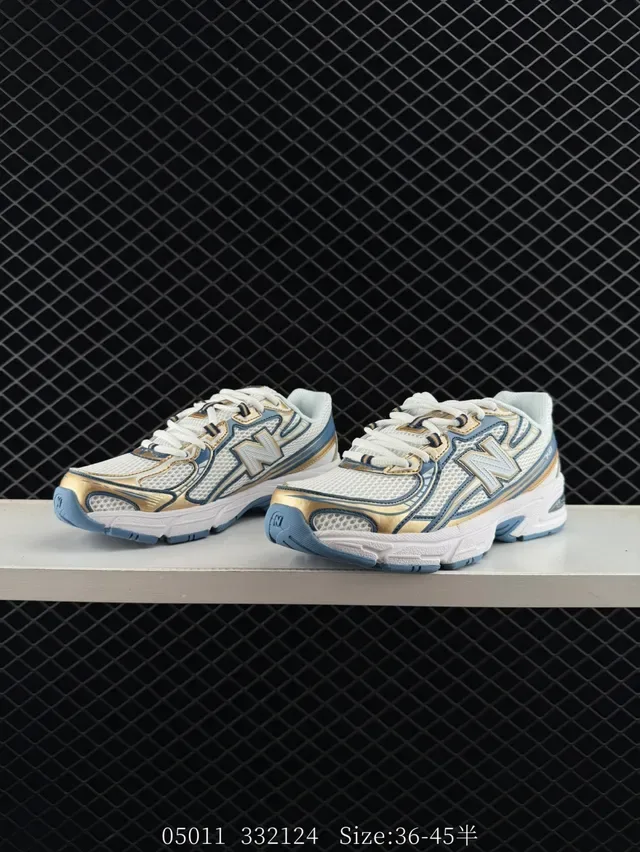 New Balance 740 White Blue Gold Retro Runner Lifestyle Sneakers 3