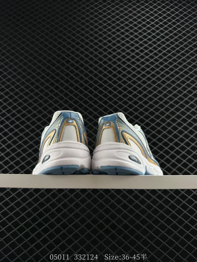 New Balance 740 White Blue Gold Retro Runner Lifestyle Sneakers 4