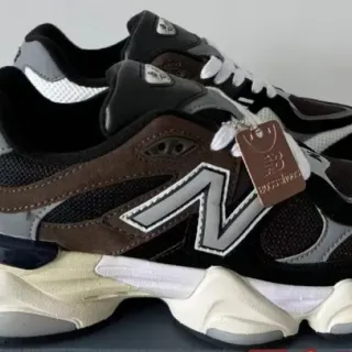 New Balance 9060 काला भूरा मल्टी लेयर सोल मिक्स्ड सूड मेश अपर चंकी स्नीकर