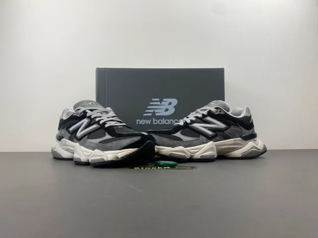 New Balance 9060 灰色黑色厚底运动鞋 13