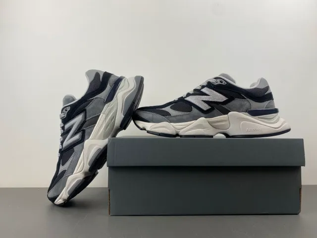 New Balance 9060 灰色黑色厚底运动鞋 14