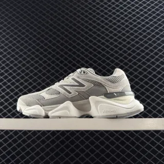 New Balance 9060 Gris Maille-Cuir Chaussures Chunky