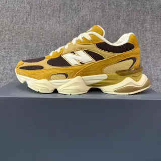 New Balance 9060 Baskets chunky moutarde et marron