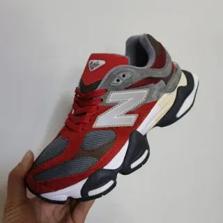 New Balance 9060 लाल धूसर भूरा चंकी स्नीकर