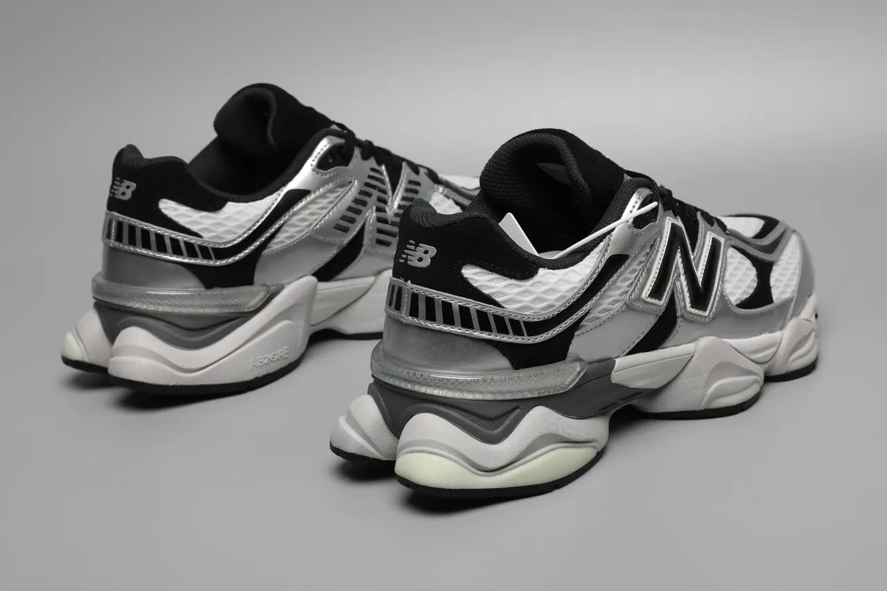 New Balance 9060 Silver Grey Black Lifestyle Sneakers 3