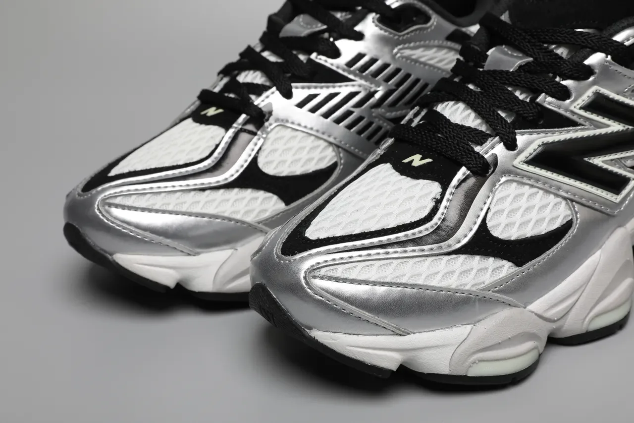 New Balance 9060 Silver Grey Black Lifestyle Sneakers 4