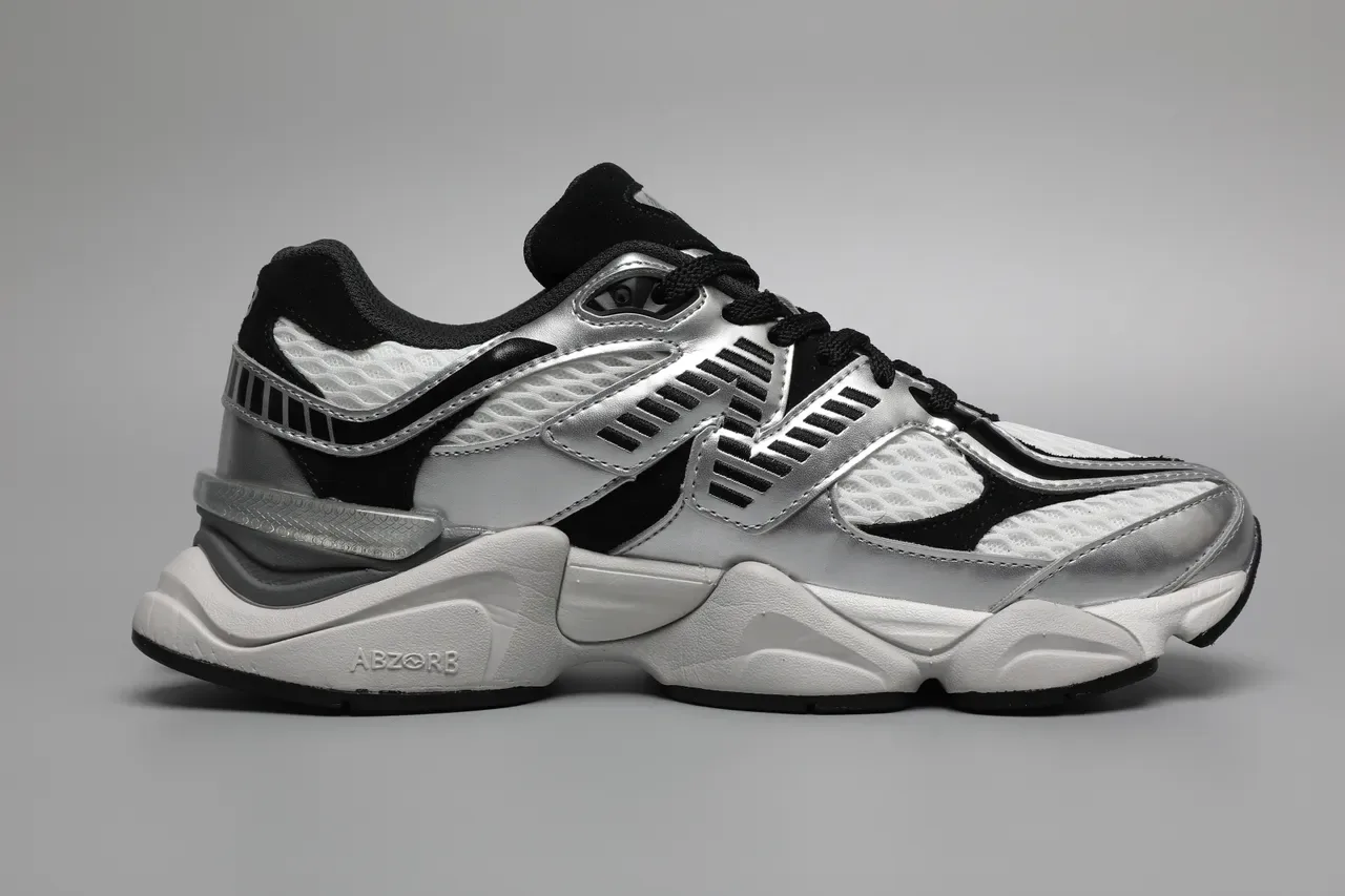 New Balance 9060 Silver Grey Black Lifestyle Sneakers 8