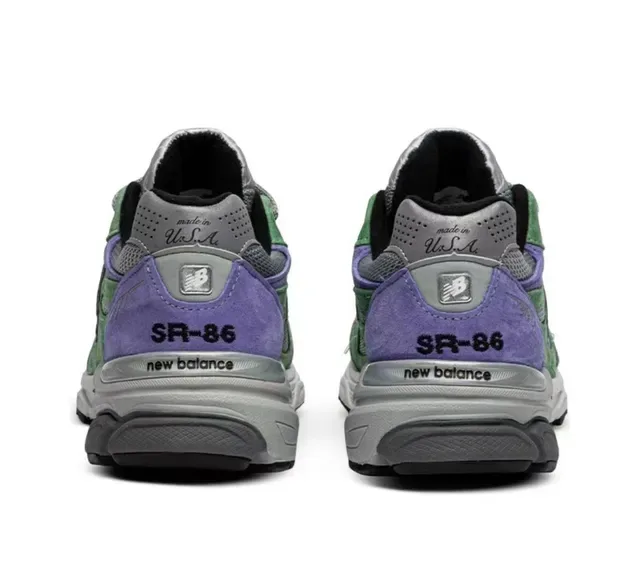 New Balance 990 Green Purple Gray রানিং শু 3