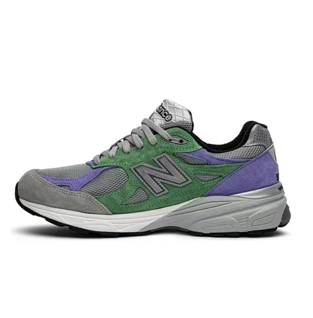 New Balance 990 Green Purple Gray রানিং শু 4