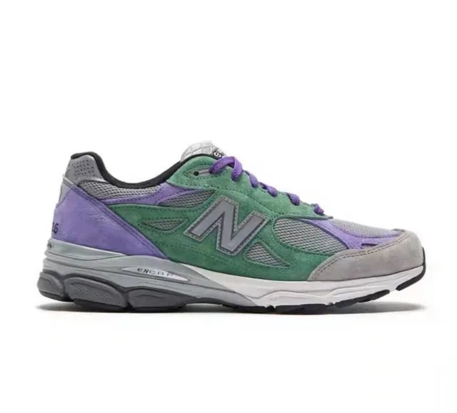 New Balance 990 Green Purple Gray রানিং শু 5