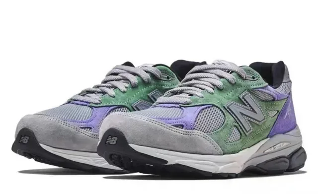 New Balance 990 Green Purple Gray রানিং শু 6
