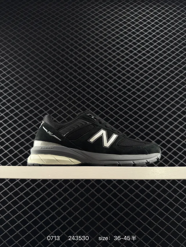 New Balance 990 Series Gray and Olive Green Running Shoes 5