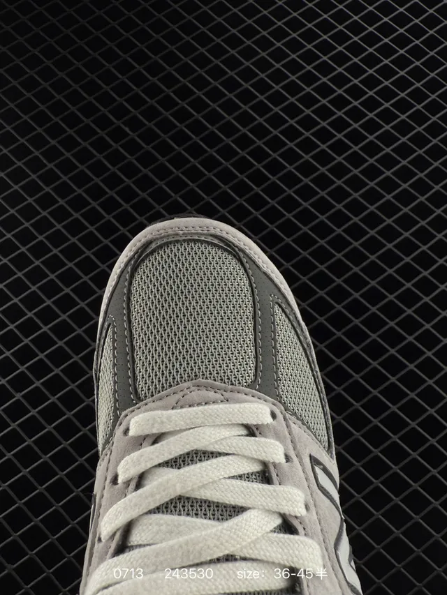 New Balance 990 Series Gray and Olive Green Running Shoes 6