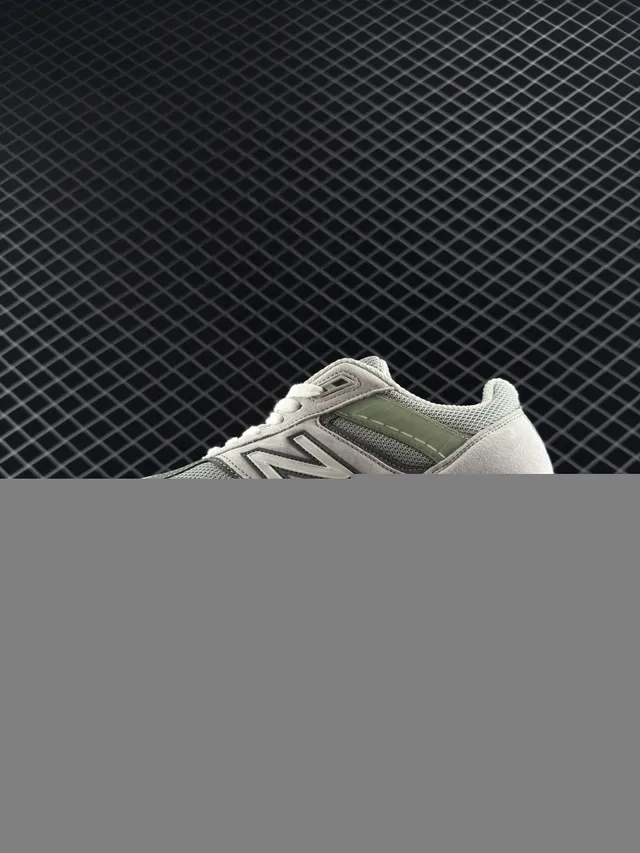 New Balance 990 Series Gray and Olive Green Running Shoes 7