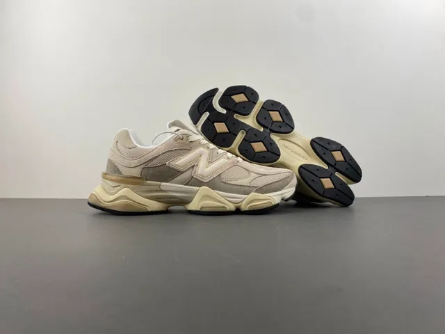 New Balance beige midsole esculpida mixed mesh y suede upper chunky sneakers 12