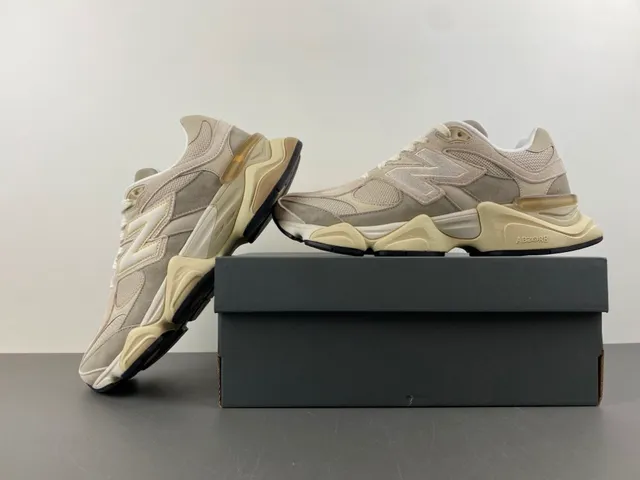 New Balance beige midsole esculpida mixed mesh y suede upper chunky sneakers 14