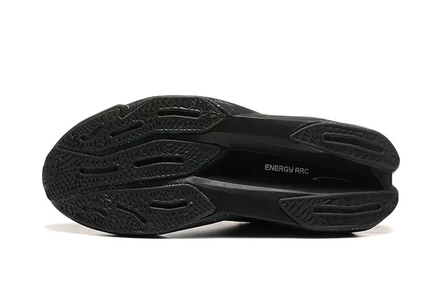 New Balance Black White Engineered Knit Upper Halftone Gradient N Logo Running Shoes 5