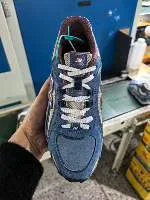 New Balance أزرق بيج طبقة شبكة وأنيوب علوى أغطية اصطناعية منحنية سنيكرز أسلوب حياة 5