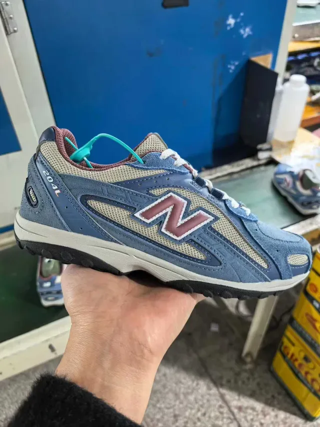 New Balance أزرق بيج طبقة شبكة وأنيوب علوى أغطية اصطناعية منحنية سنيكرز أسلوب حياة 6