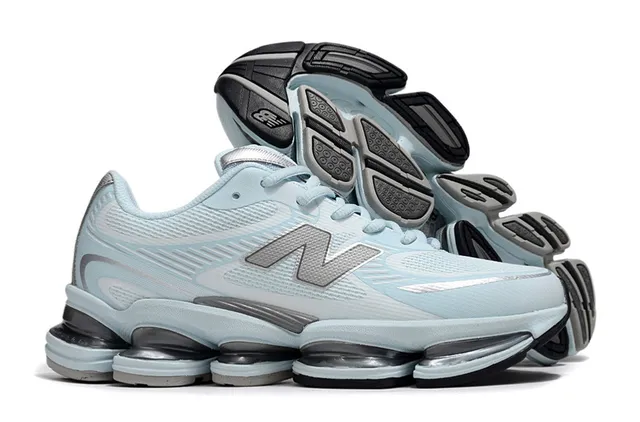 New Balance 蓝银色 轻量网布鞋面 分段Pod-Based中底 厚底运动鞋 4