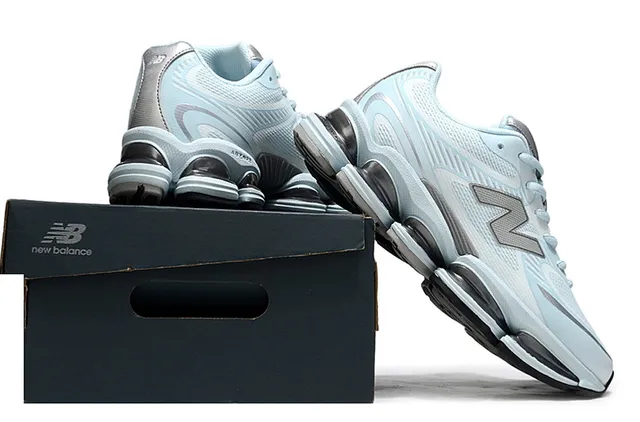 New Balance 蓝银色 轻量网布鞋面 分段Pod-Based中底 厚底运动鞋 6