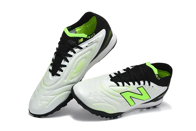 New Balance Tekela White Green Low-Cut Synthetic Upper Molded Conical-Stud Outsole Turf Soccer Shoes 2