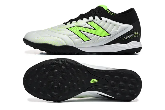 New Balance Tekela White Green Low-Cut Synthetic Upper Molded Conical-Stud Outsole Turf Soccer Shoes 9