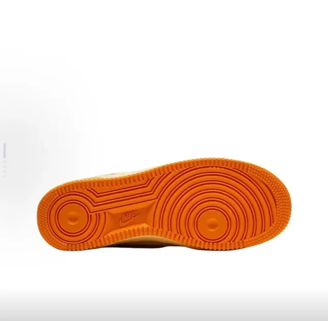 Nike Air Force 1 بيج أخضر برتقالي مطرز بيض النمط حذاء أسلوب الحياة 2