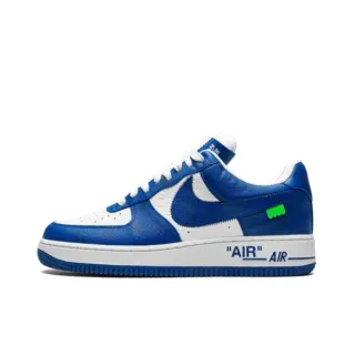 Nike Air Force 1 حذاء رياضي أزرق وأبيض للأسلوب الحياة