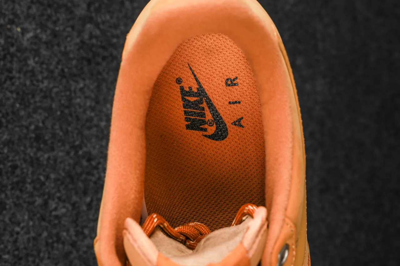Nike Air Force 1 Monochromatic Tan Suede Lifestyle Sneakers 2