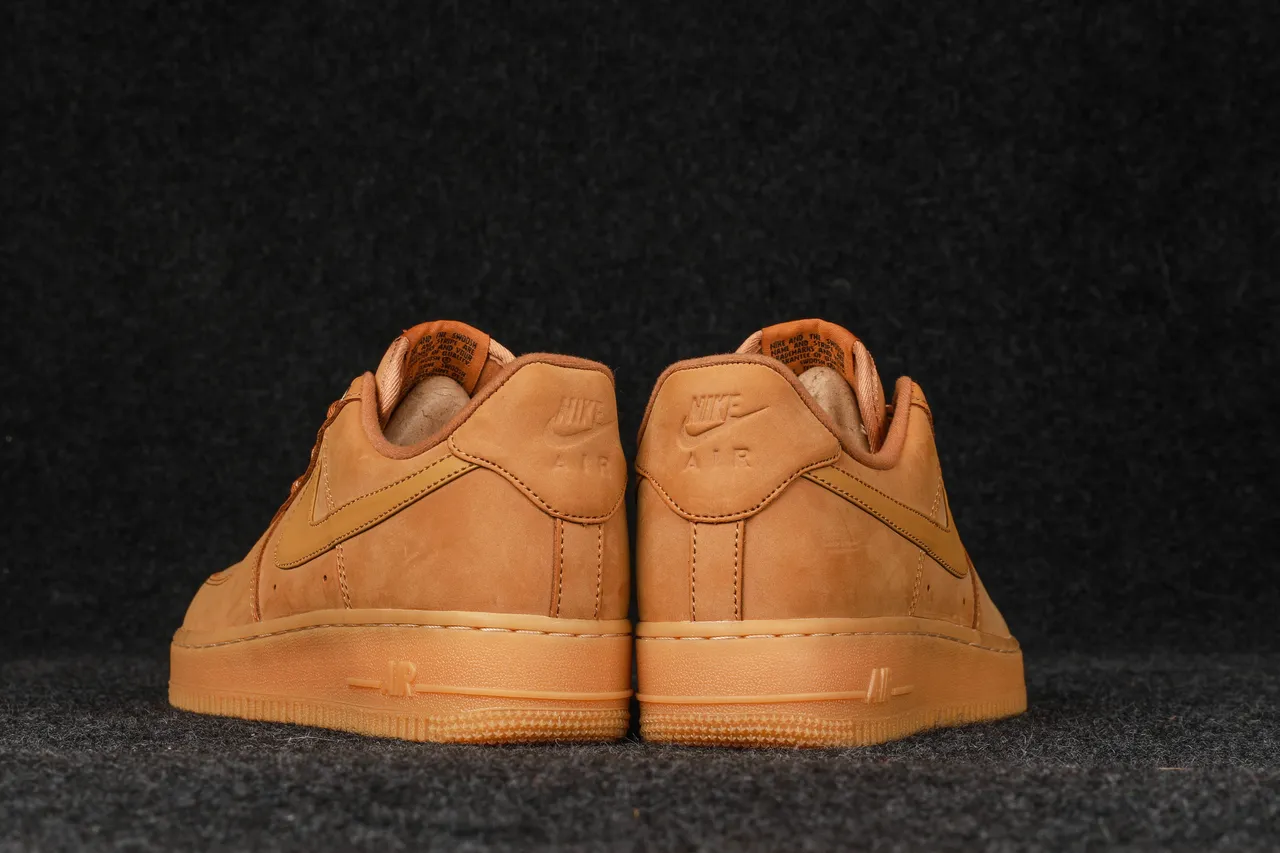 Nike Air Force 1 Monochromatic Tan Suede Lifestyle Sneakers 5
