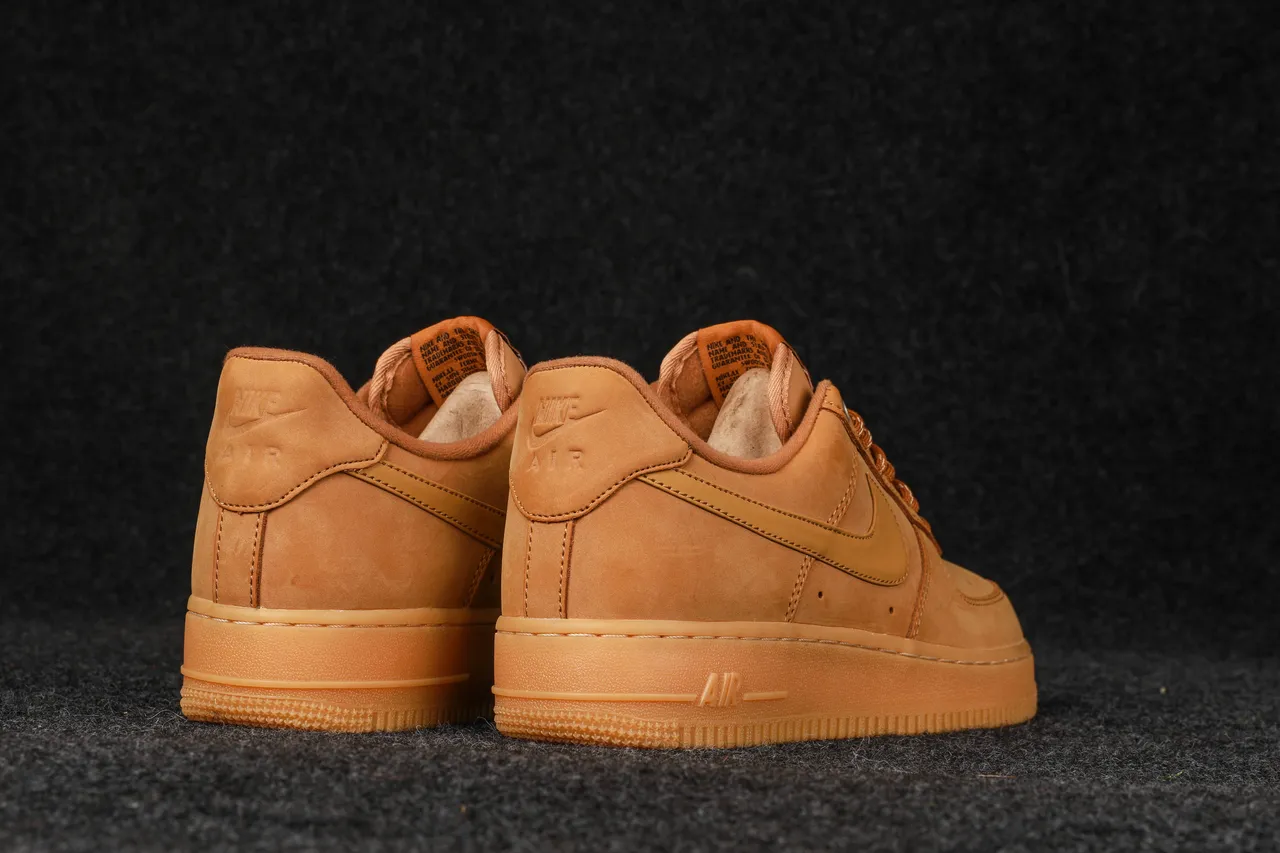 Nike Air Force 1 Monochromatic Tan Suede Lifestyle Sneakers 6