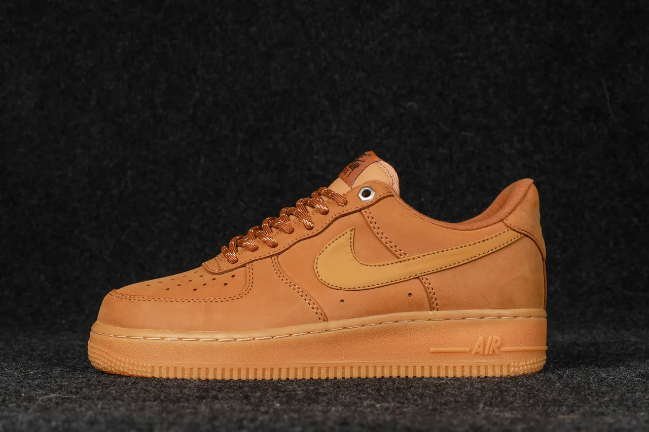 Nike Air Force 1 Monochromatic Tan Suede Lifestyle Sneakers 8