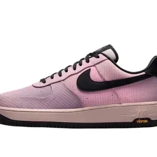 Nike Air Force 1 Sneakers Lifestyle Rose Grid Noir avec Swoosh