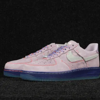 Nike Air Force 1 حذاء رياضي أسلوبي بنفسجي أزرق من السويد الجزء العلوي خياطة متناقضة