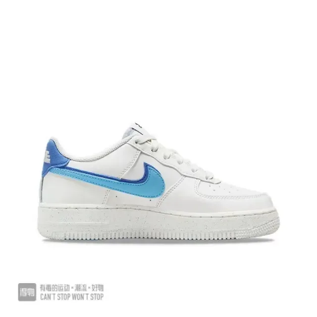 耐克 Air Force 1 白色和浅蓝色生活方式运动鞋 6