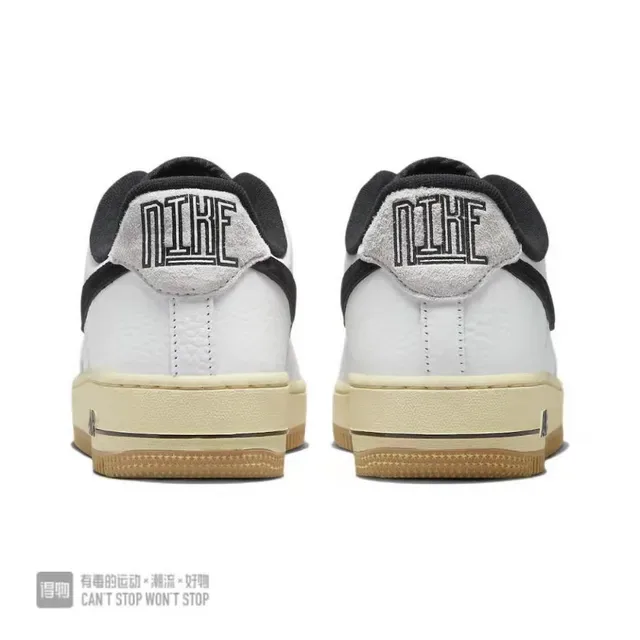 Nike Air Force 1 Blancas Negras con Suela de Goma Zapatillas Lifestyle 4