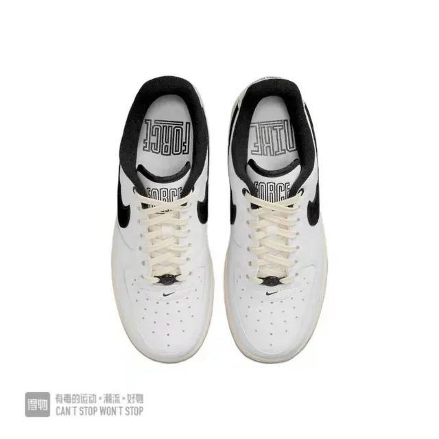 Nike Air Force 1 Blancas Negras con Suela de Goma Zapatillas Lifestyle 5