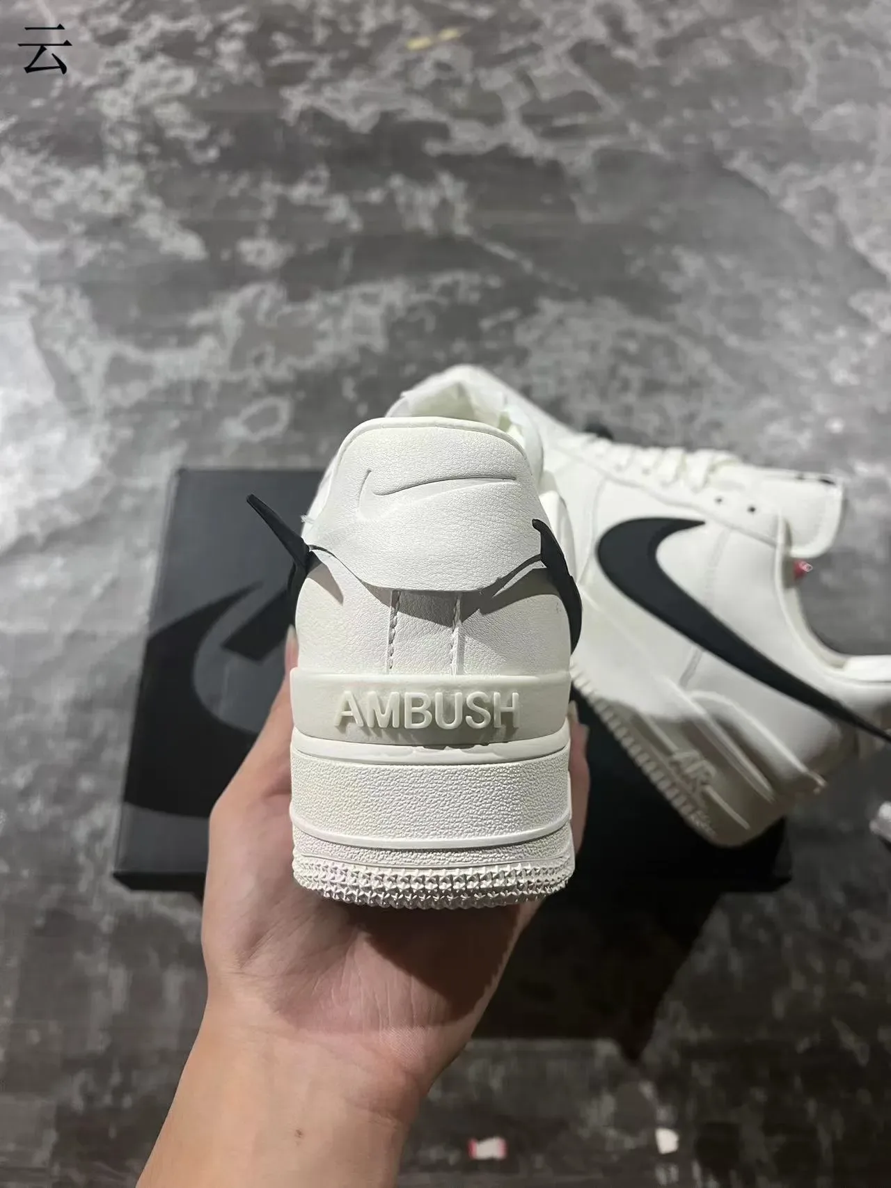 Nike Air Force 1 White Black Swoosh Lifestyle Sneakers 8