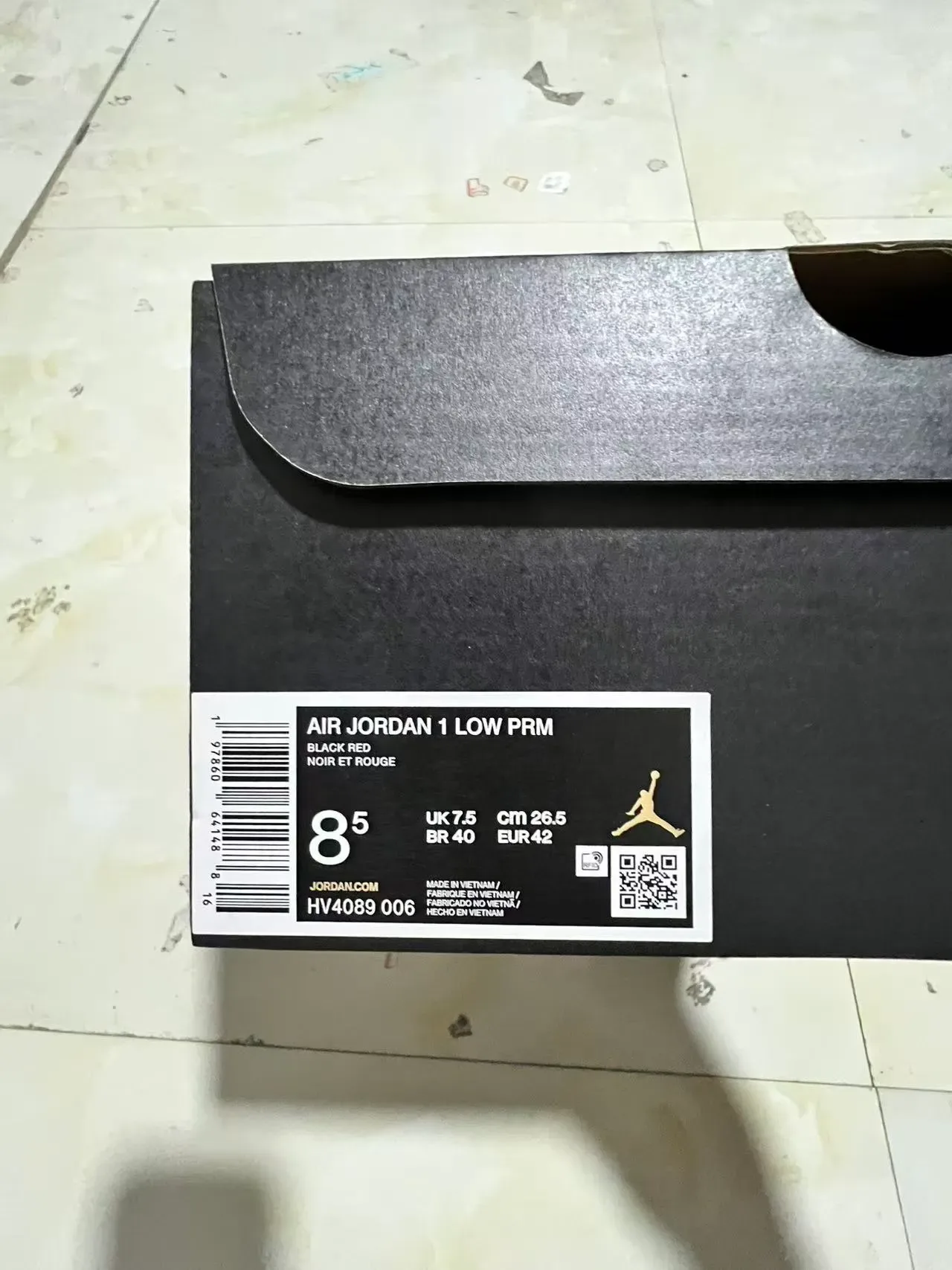 Nike Air Jordan 1 Low Sneakers Lifestyle Brillant Rouge Noir Blanc 10