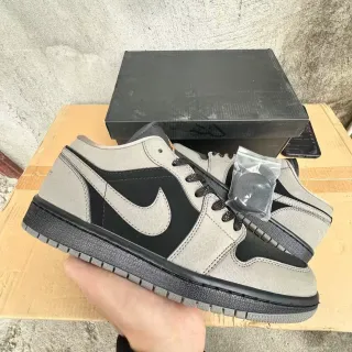 Nike Air Jordan 1 Low أحذية رياضية أسلوب حياة رمادي وأسود