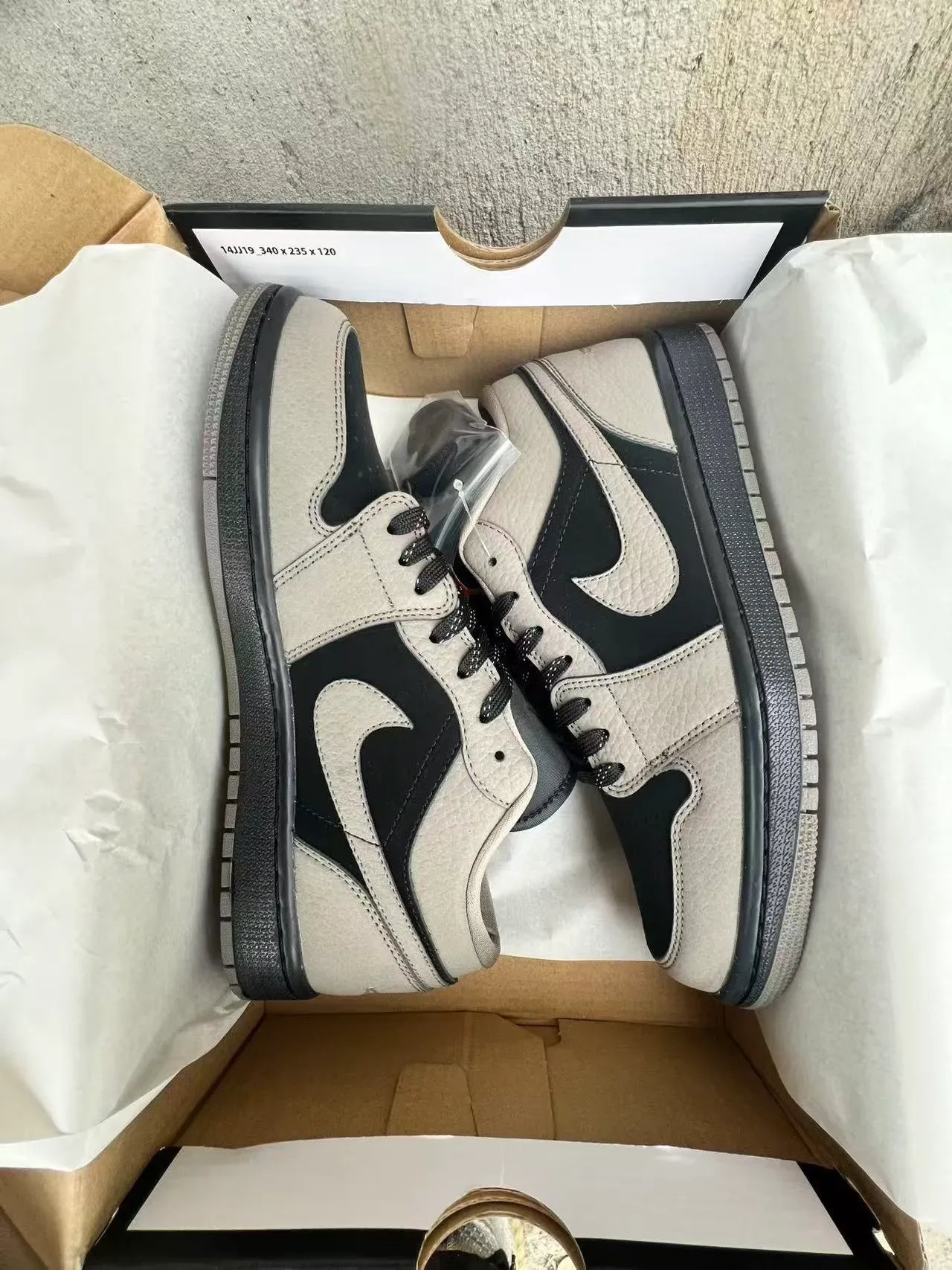 Nike Air Jordan 1 Low Gray and Black Lifestyle Sneakers 9