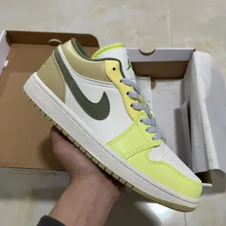 Nike Air Jordan 1 Low لایم جرين أوليف أبيض حذاء رياضي نمط حياة